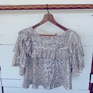 Anthropologie sparkle top